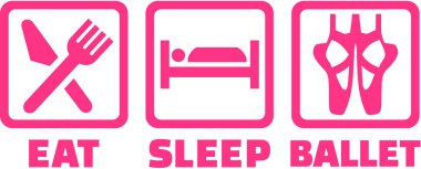 Yemek uyku bale için simgeler 