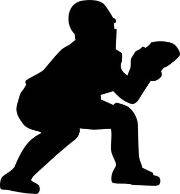 Beyzbol Catcher siluet 