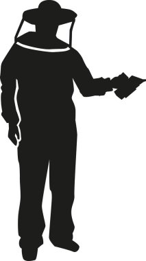 Arıcı siluet vektör