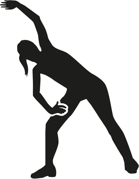 Woman doing aerobic exercises — Stock Vector