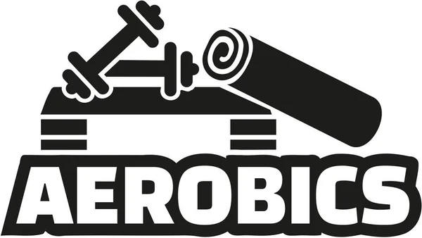 Aerobic-Ausrüstung mit Wort — Stockvektor