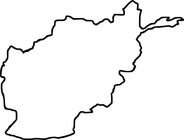 Afghanistan kaart contour — Stockvector