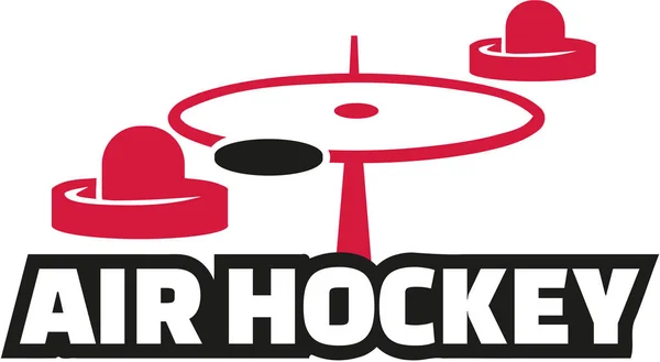 Air hockeyveld met word — Stockvector