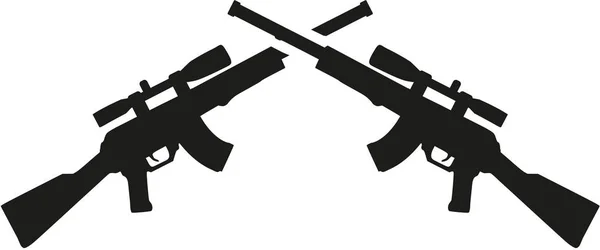 Pistolet airsoft croisé — Image vectorielle
