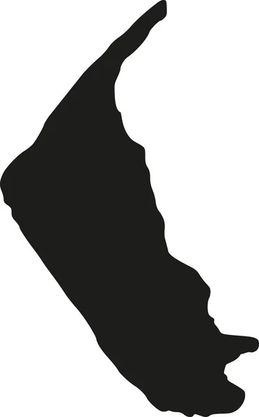 Νησί Σιλουέτ Amrum — Διανυσματικό Αρχείο