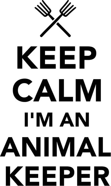 Restez calme, je suis un gardien d'animaux. — Image vectorielle