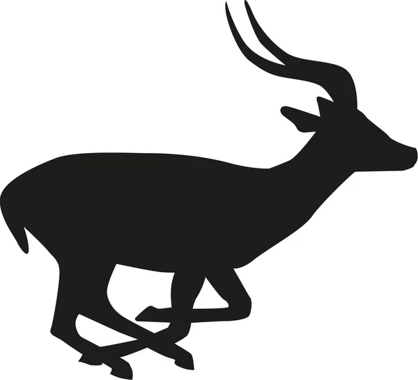 Lopende antelope vector — Stockvector