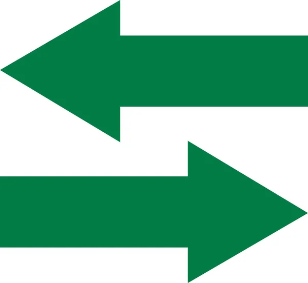 Green arrows back and forward — Stock Vector