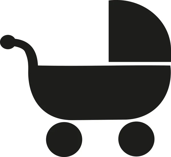 Baby buggy pictogram — Stockvector