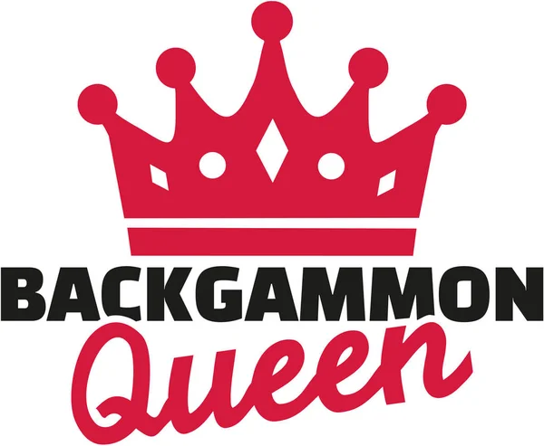 Backgammon queen vector — Stock Vector