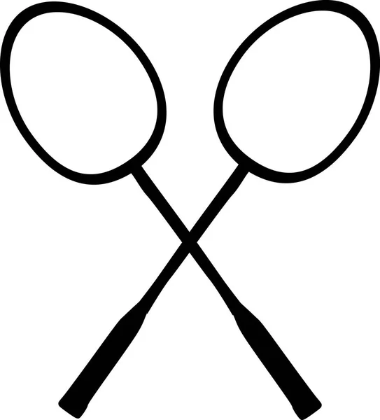 Badmintonschläger als Vektor — Stockvektor