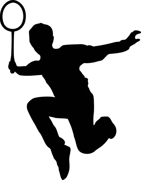 Vektor hráč badmintonu — Stockový vektor