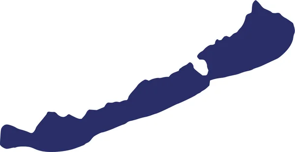 Het Balatonmeer silhouet — Stockvector