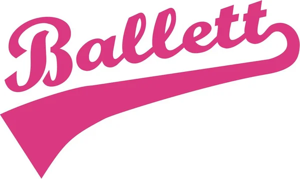 Ballet Word Retro — Stockvector