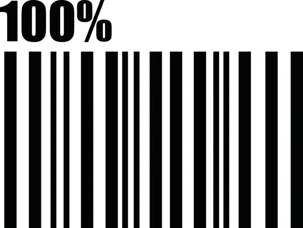 100 procent barcode — Stockvector