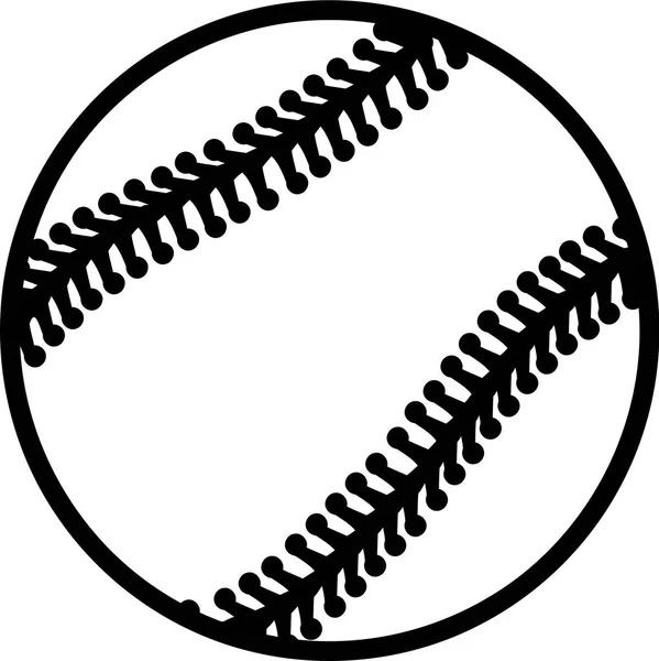 Baseball Outline Cuciture — Vettoriale Stock