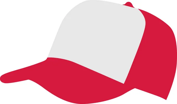 Casquette de baseball rouge blanche — Image vectorielle