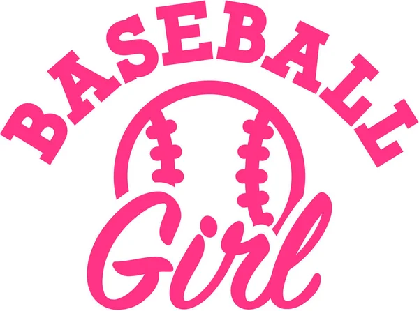 Baseball ragazza vettore — Vettoriale Stock