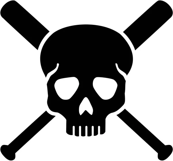 Skull and crossed bats — Stock Vector © SS1001 #10909475