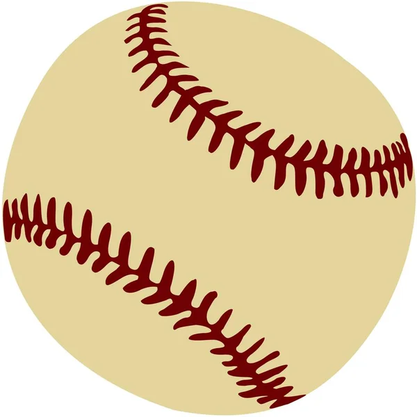 Baseball mit Stichen — Stockvektor