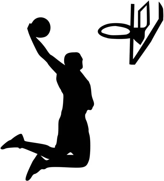 Basketspelare i aktion — Stock vektor