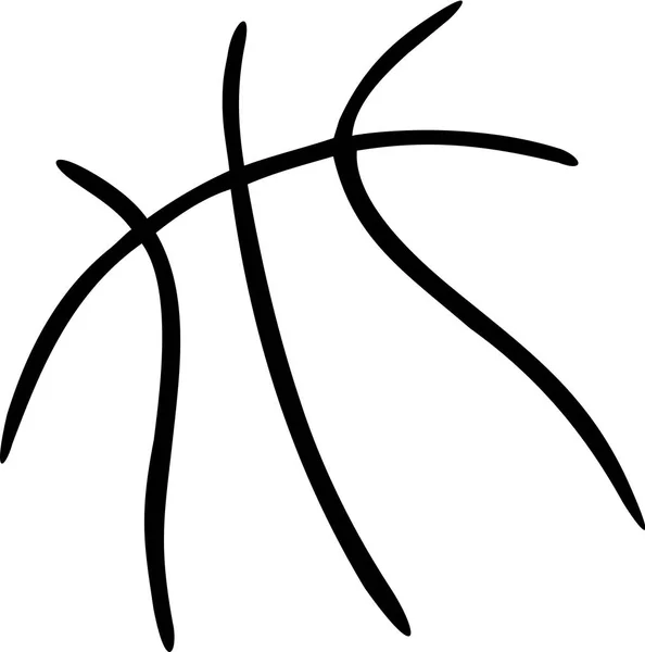 Lignes de balle de basket-ball — Image vectorielle
