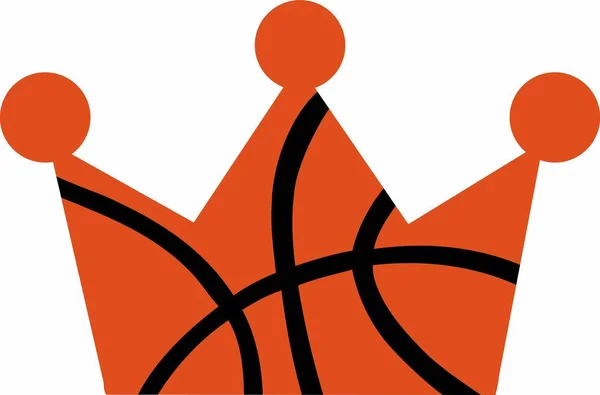 Modèle de basket-ball Couronne — Image vectorielle