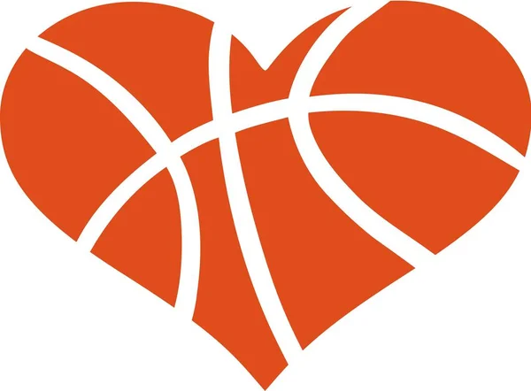 Hjärta med basket mönster — Stock vektor