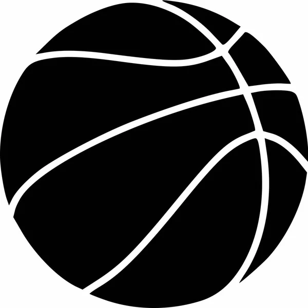 Ballon de basket sur fond blanc — Image vectorielle