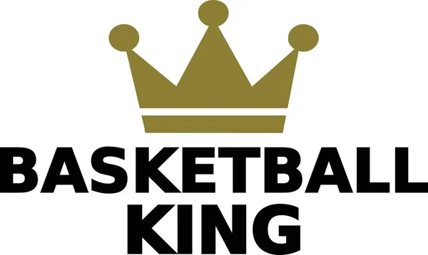 Basket kung med krona — Stock vektor