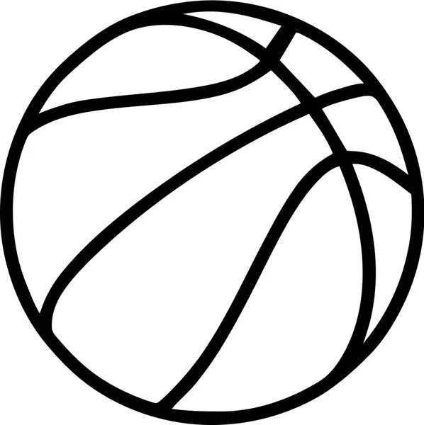Basketballumriss auf weißem Hintergrund — Stockvektor