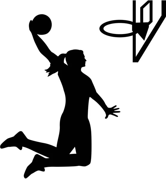 Basketballspielerin — Stockvektor