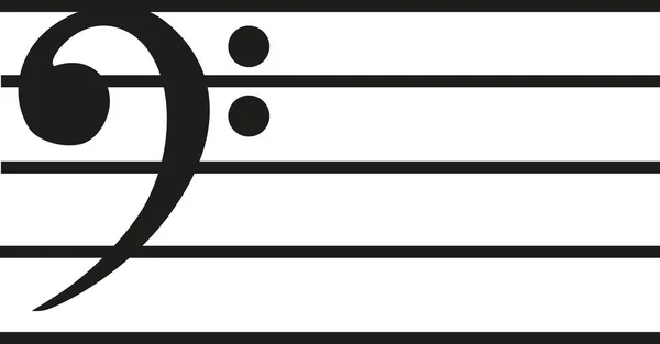 Σημείωση γραμμή με bass clef — Διανυσματικό Αρχείο