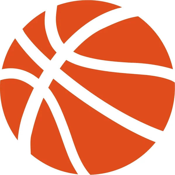 Basketball auf weißem Hintergrund — Stockvektor
