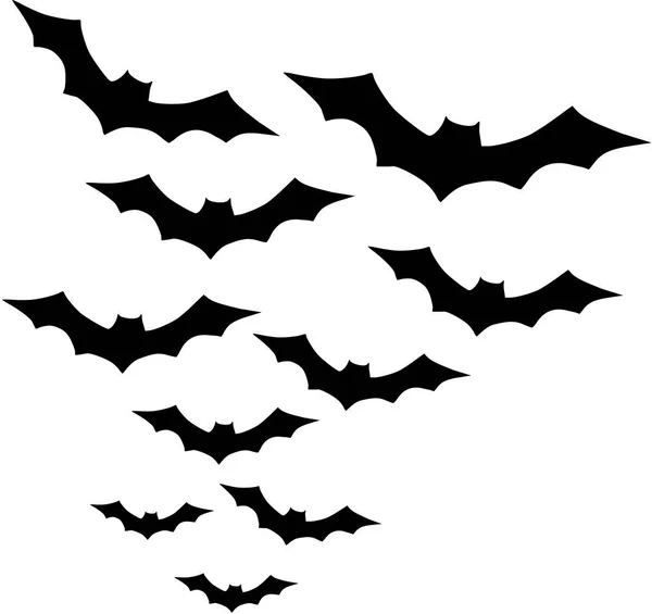 Grupo de morcegos — Vetor de Stock