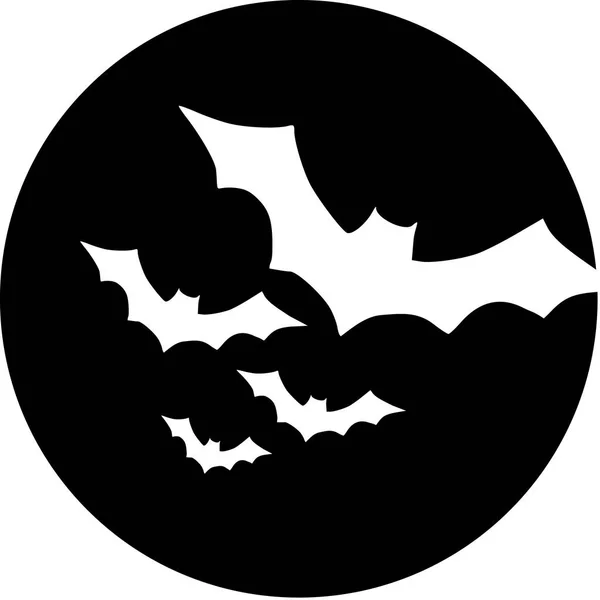Lua com morcegos — Vetor de Stock