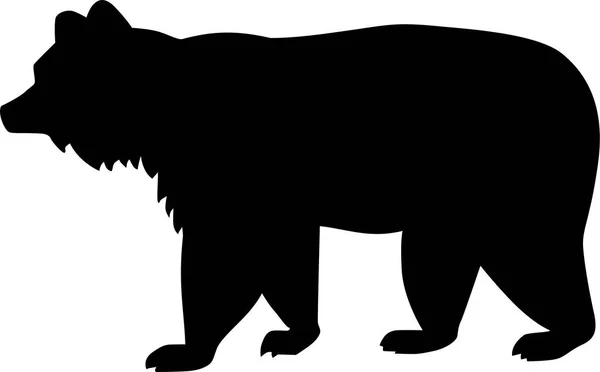 Silhouette d'ours brun — Image vectorielle