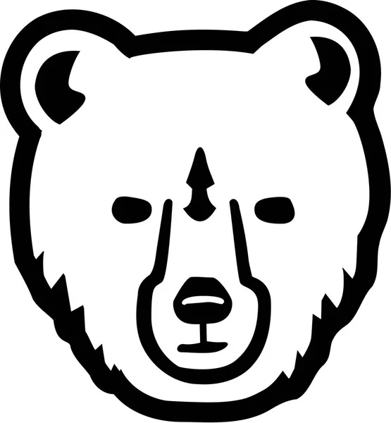 Tête d'ours brun — Image vectorielle