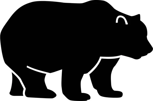 Bear Silhouette vector — Stock Vector