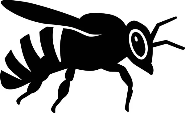 ミツバチの横顔ベクトル — ストックベクタ
