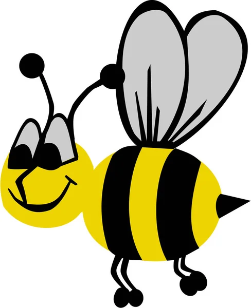 Komische Bee vector — Stockvector