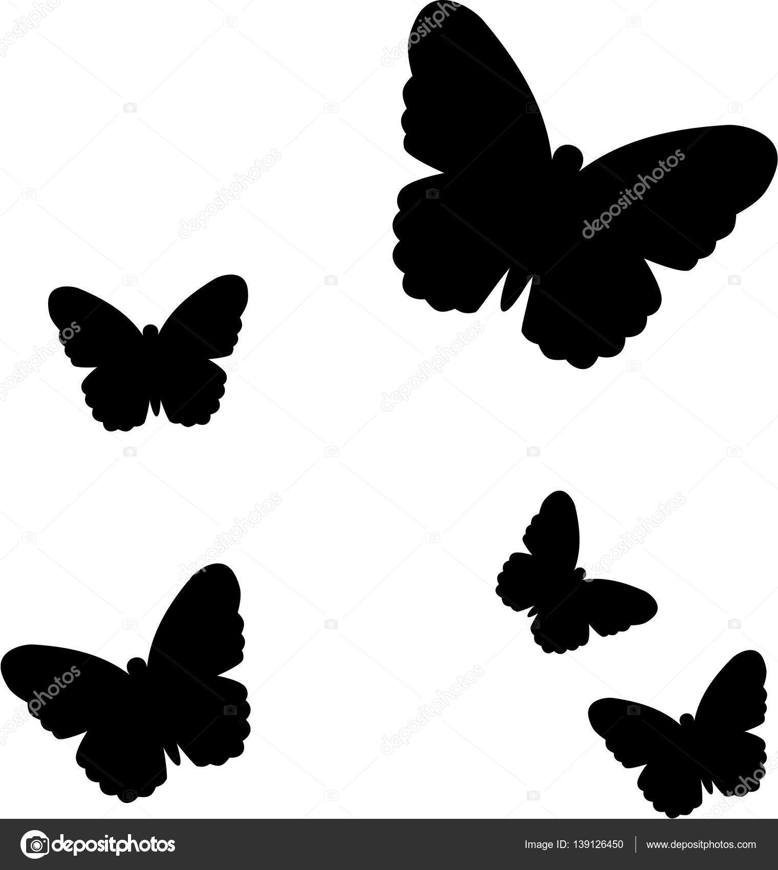 Black flying Butterflies — Stock Vector © miceking #139126450