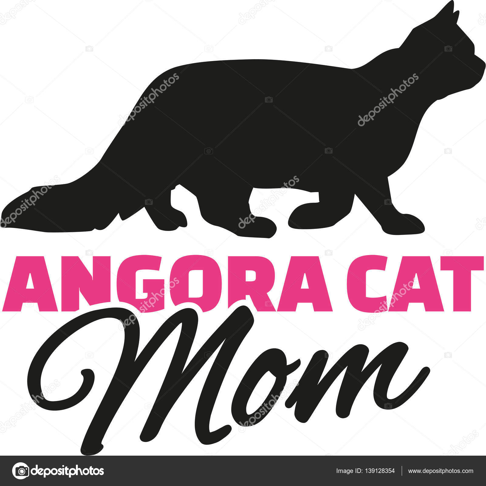 Мать-Кошка Ангоры Векторное Изображение ©miceking 139128354