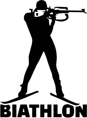 Word ile biatloncu siluet