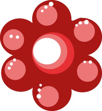 Kırmızı çiçeği vektör