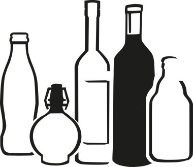 Alkol şişeleri vektör