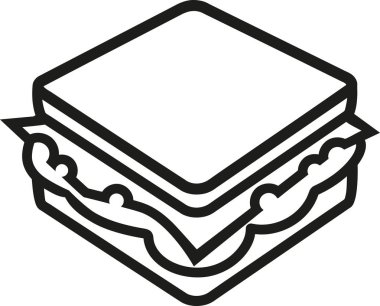 Sandviç anahat vektör