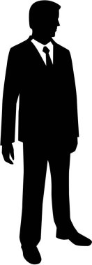 işadamı siluet vektör