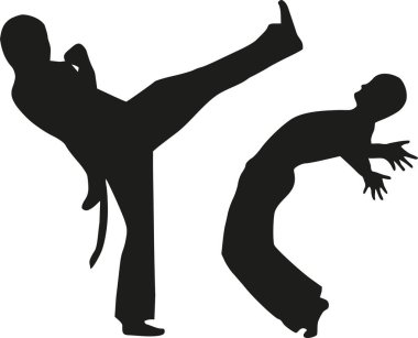 İki mücadele capoeira dostum