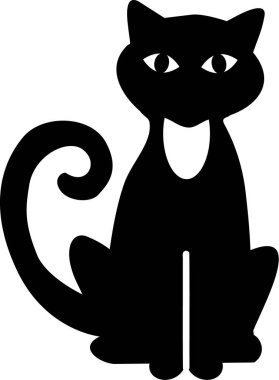 Oturma kedi piktogram 